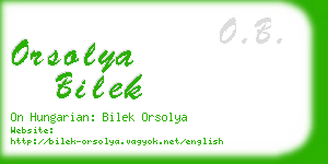 orsolya bilek business card